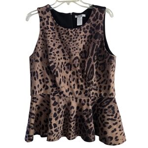 Alberto Makali Animal Print Sleeveless Top